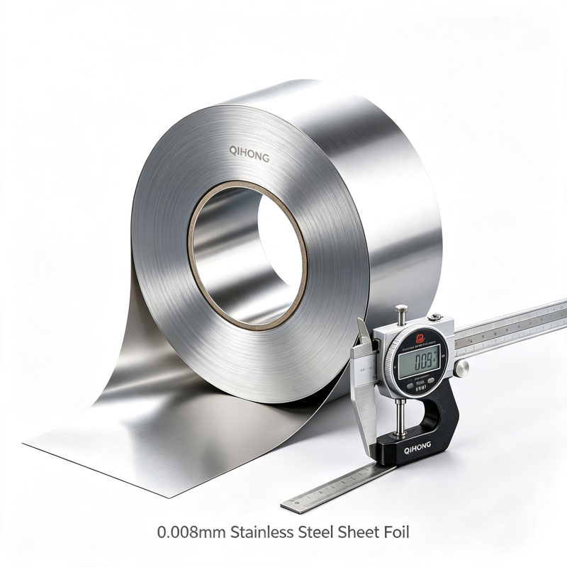 0,008 mm roostevabast terasest foolium